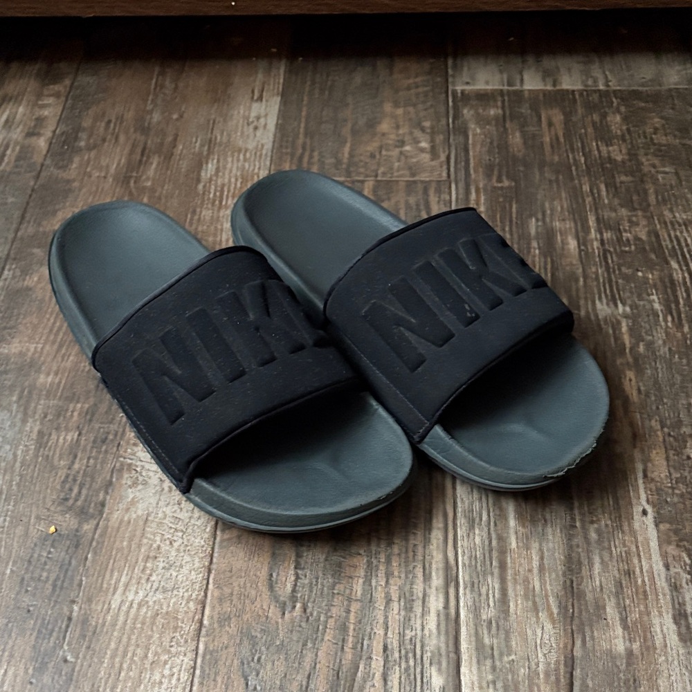 Nike Black Slide Sandals with Bold Branding